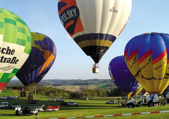 Start der Ballone in der Oststeiermark