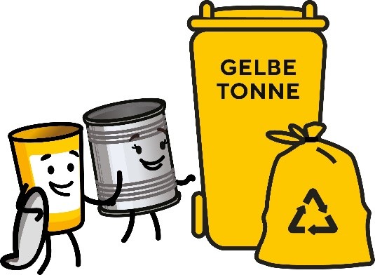 Gelbe Tonne in der Gemeinde Stubenberg am See